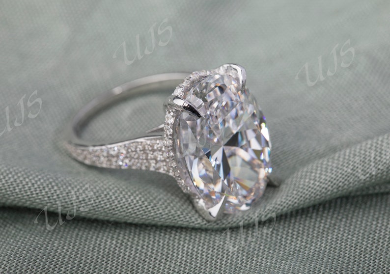 Sterling Silver Ring CZ Elegant Ring For Her,Gift Your Love,Silver Promise Ring,Solitaire Ring 4.15 CT Oval Cut Proposal Ring