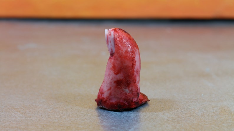 Big toe severed and bloody. Perfect Halloween decoration, creepy gift, prank or horror prop image 3