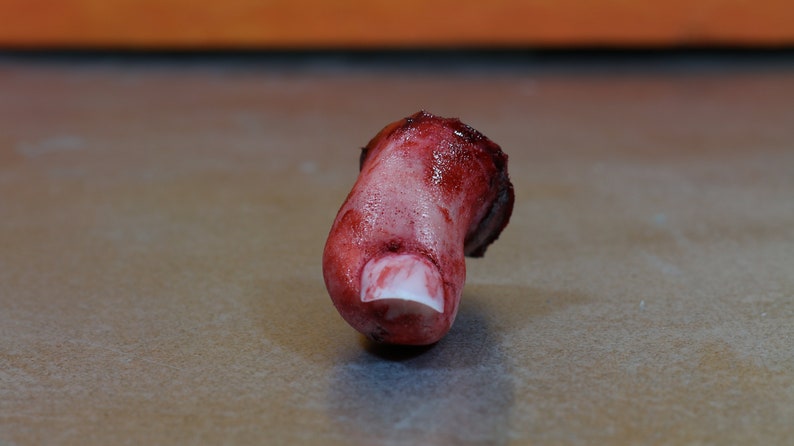 Big toe severed and bloody. Perfect Halloween decoration, creepy gift, prank or horror prop image 7