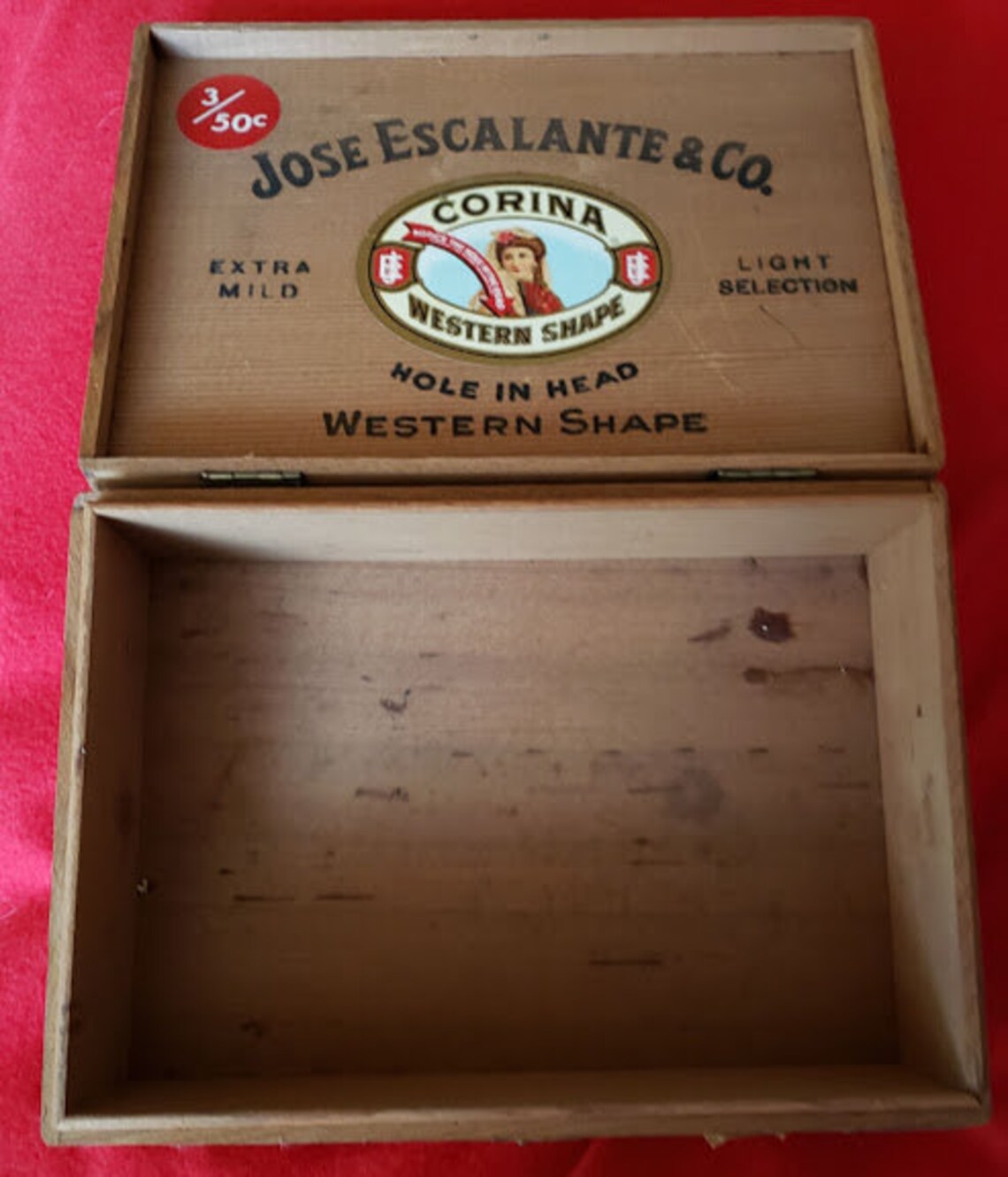 Jose Escalante and Co. Corina Western Shape Wooden Cigar Box | Etsy