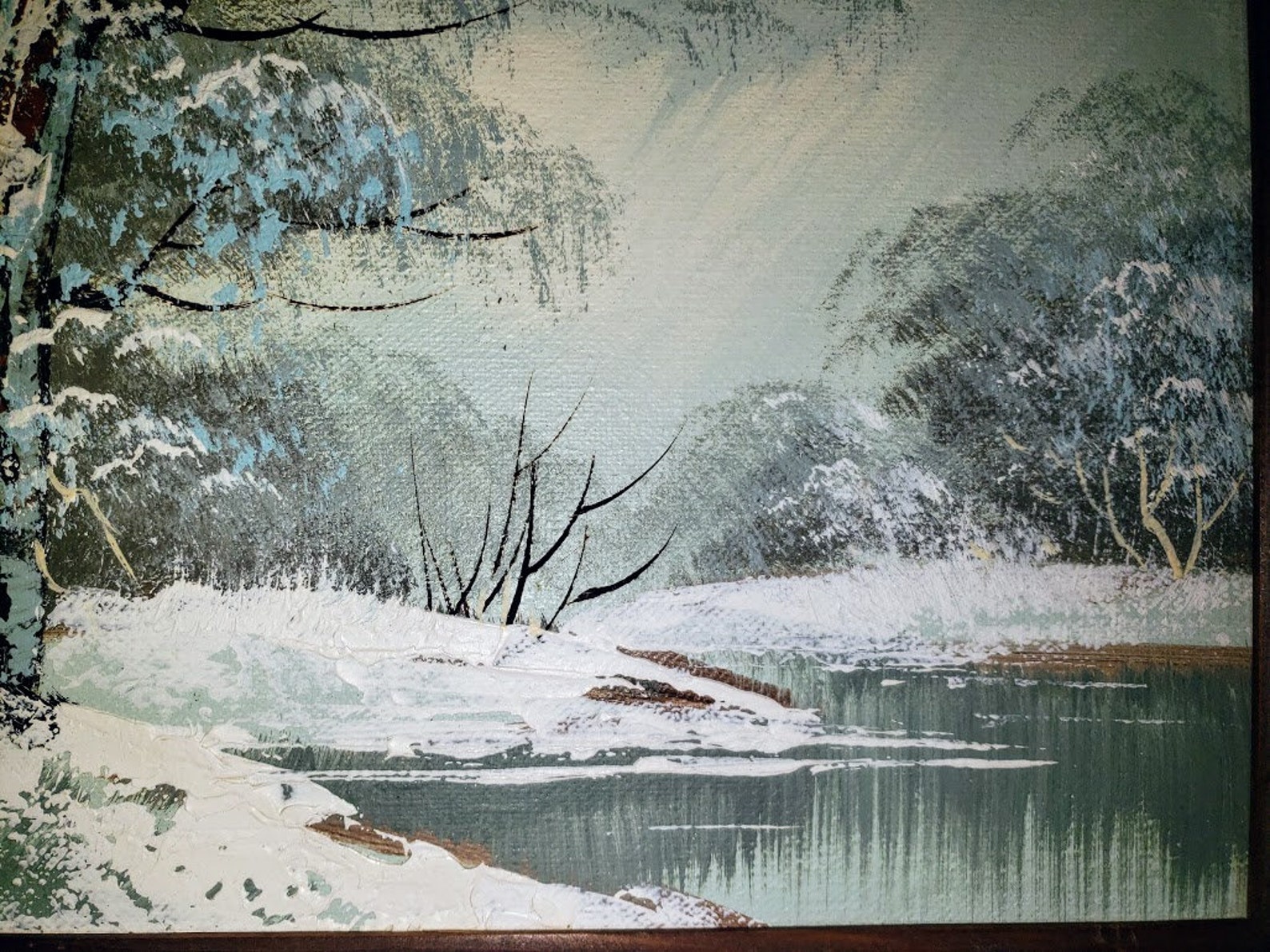 Beautiful Winter Scene Original Oil Painting by Artist P. Etsy UK