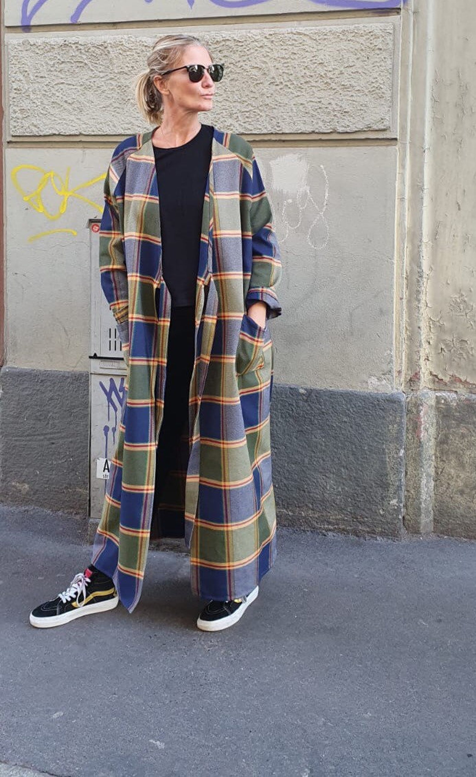 Beautiful Tartan Wool Dressing Gown Robe//coat. Etsy