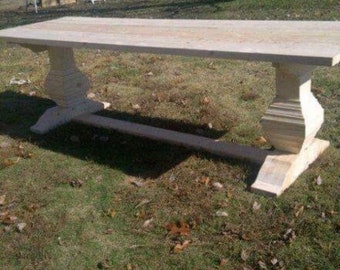 6-10 Ft Custom Built Farm Pedestal Tables