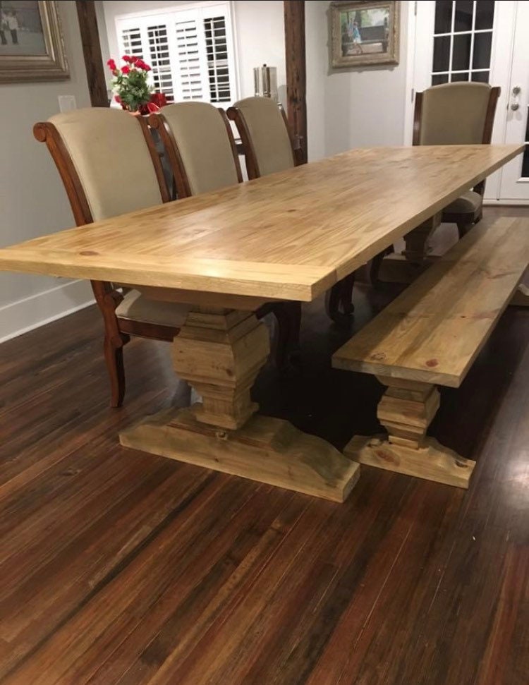 610 Ft Custom Built Farm Pedestal Tables Etsy