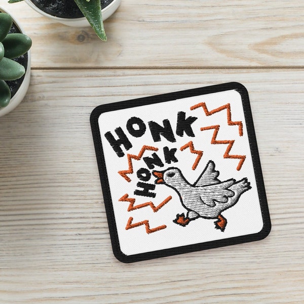 Honk Honk Angry Duck - Embroidered Patch for Jacket, Jeans, Backpack Funny Cute