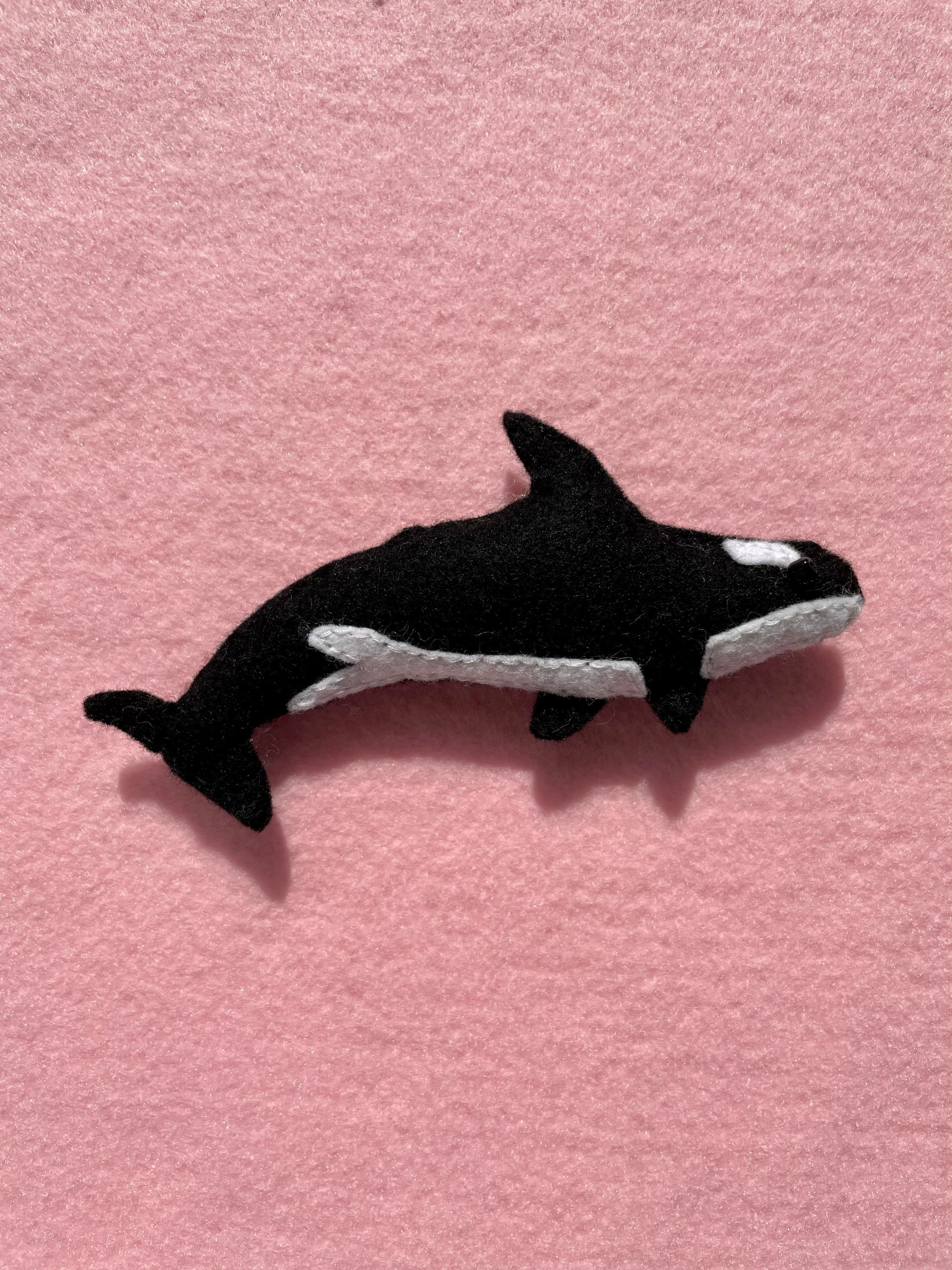 Handmade Felt Orca/Killer Whale Keyring Keychain Brooch Etsy
