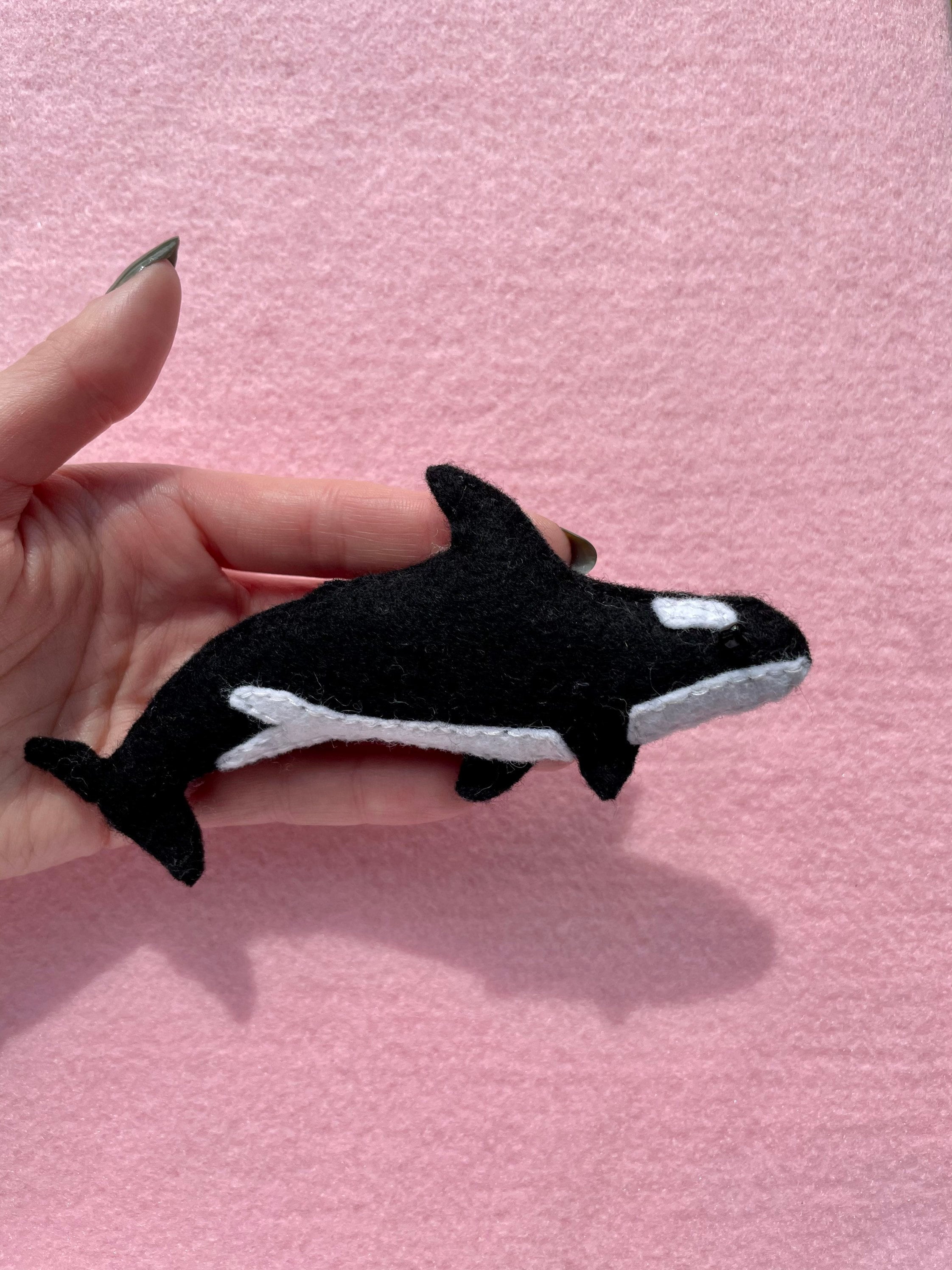 Handmade Felt Orca/Killer Whale Keyring Keychain Brooch Etsy