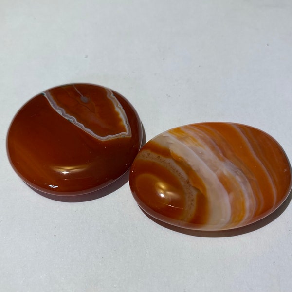 Carnelian Polished Palm Stones - Carnelian Red Stone - Carnelian