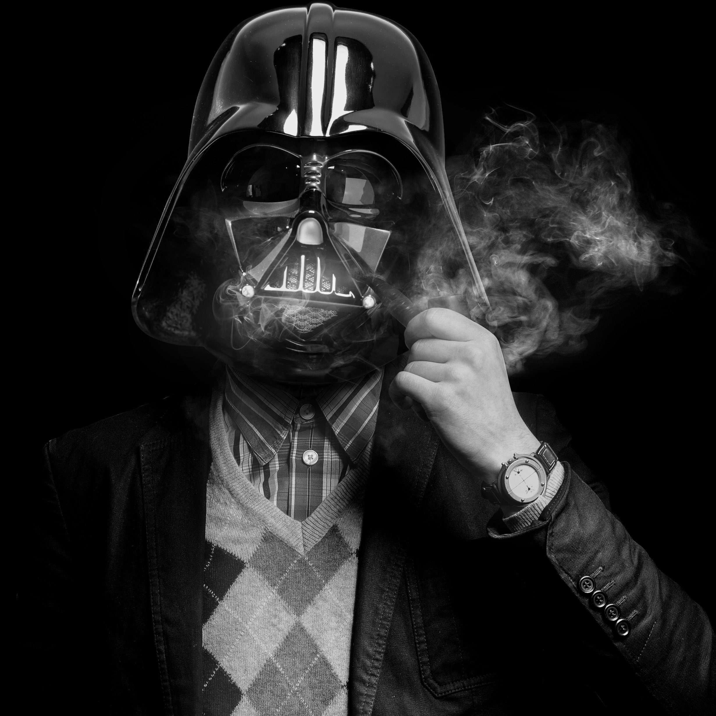 Darth Vader Smoking a Pipe. Gentleman Series. Gift for Dad. Star Wars T