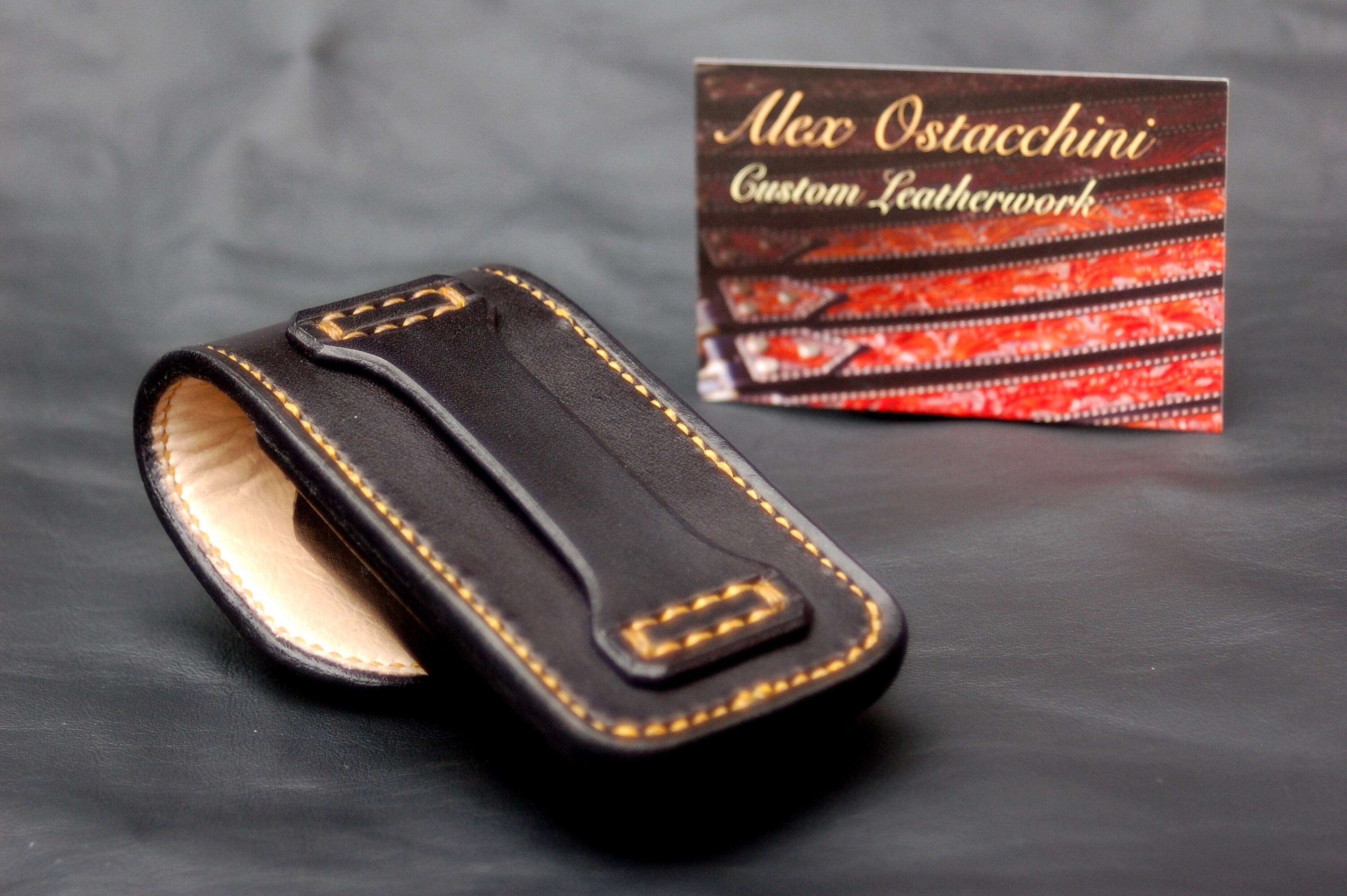 Hand Tooled Swiss Army Knife Leather Belt Pouch/case Etsy