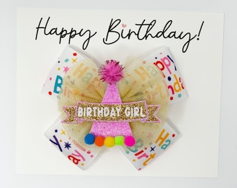 Birthday hair bows, Personalized birthday number bows, birthday party hair bows, 1st birthday bows, birthday hair bows, birthday bows