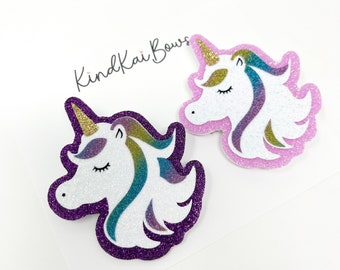 Unicorn Hair Bow, regalos de unicornio, amante de los unicornios, regalos para niñas, arcos de unicornio, arcos de pelo con brillo, cumpleaños de unicornio, fiesta de cumpleaños de unicornio