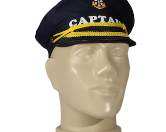 Dark Blue Captain Hat: Yacht, Sea, and Costume Party