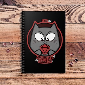 Meowster of the Dungeon Notebook | DM Gift | Dungeons and Dragons | DnD | | Dungeon Master gift