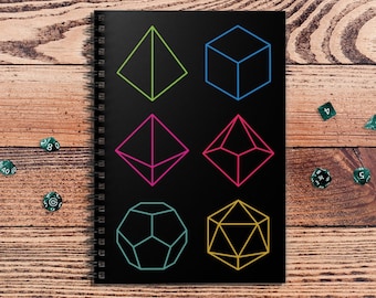 Minimal DnD Notebook Spiral | Gift for DnD players | Dungeons and Dragons | DM Gift | Book | Notepad