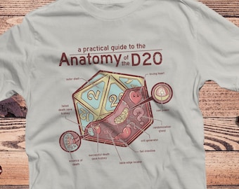 Anatomy of the D20 DnD Shirt | Dungeons Dragons | Gifts for dm | Dungeon master (dm) gifts | minimal dnd shirt