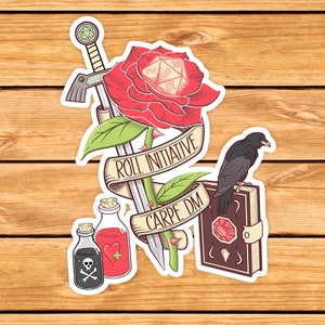 Pegatina de DM DnD de Carpe / Regalo de DM / Iniciativa de tirada / Dungeons & Dragons