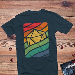 d20 Wave shirt | d20 | Dnd gift | GM | Dungeons & Dragons | Dice | Natural 20