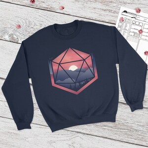 Mountain D20 Dnd Sweatshirt | DnD | Dungeons and Dragons | DM Gift | Gift for geeks