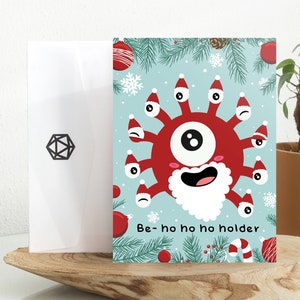 Be Ho Ho Ho Halter Postkarte | DND | Würfel | Niedlich | Dungeons & Dragons | Grusskarte