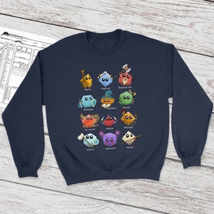 Kawaii Dice Sweatshirt | DnD | Dungeons and Dragons | DM Gift | Cute Polydice