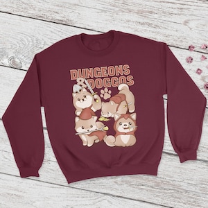 Dungeons and Doggos Sweatshirt | DnD | Dungeons and Dragons | DM Gift | Gift for geeks