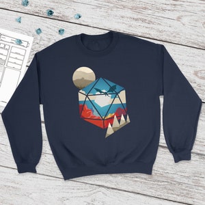 D20 World Dnd Sweatshirt | DnD | Dungeons and Dragons | DM Gift | Gift for geeks