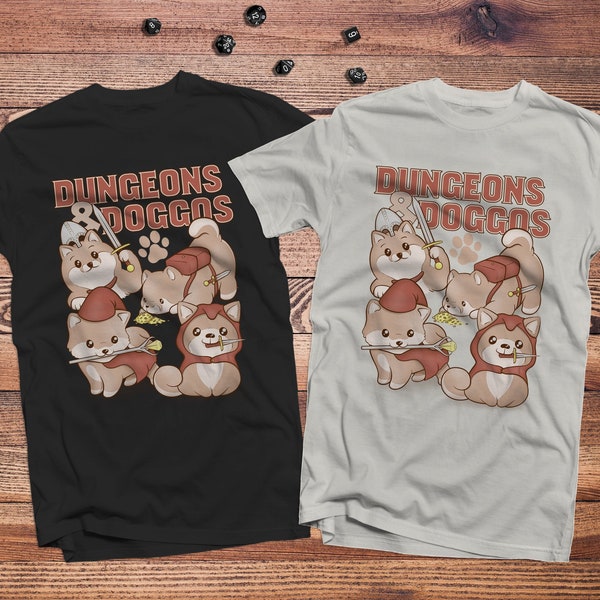 Dungeons & Doggos dnd Shirt  | Gifts for geeks | Dungeon master (dm) gifts | Geeky dnd shirt | Dogs