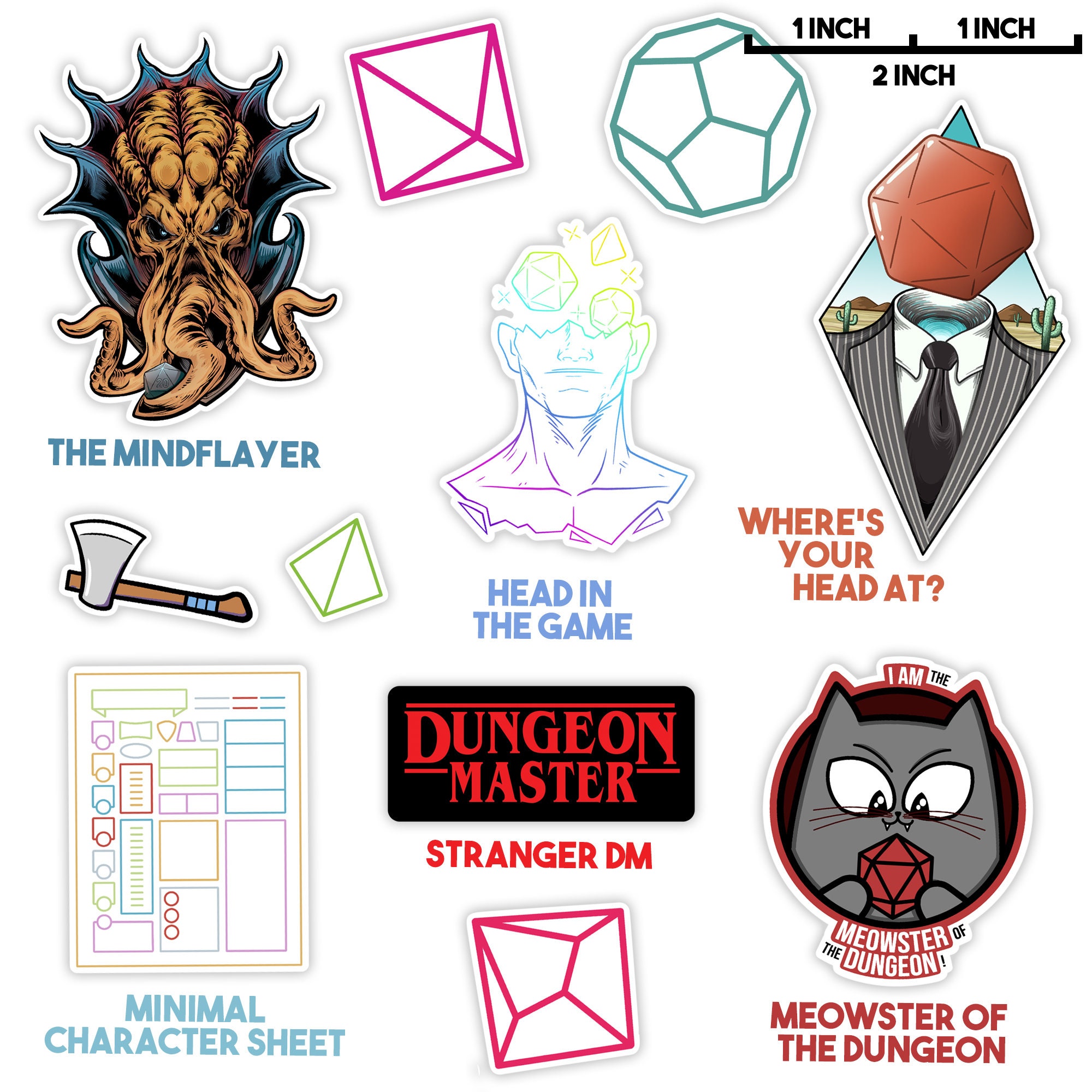 Dnd Switch Sticker 40+ Dnd Stickerbomb Pack From Glassstaff | TTRPG DND Stickers | Gift ...
