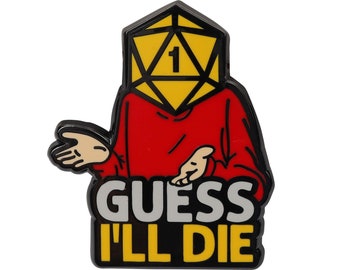 Gues I&#39;ll Die Pin | DM-Geschenk | Geschenk für Gamer | DnD Geschenk | Würfel | Dungeons & Dragons