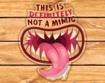 Transparent  Mimic Sticker | funny dnd sticker | dungeons and dragons | DM gift | dnd stickers | Monster decal for laptops cars waterbottles