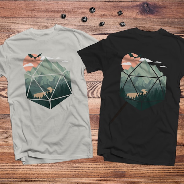 En D20-scen-tröja | | Dnd-present | Dungeons and Dragons-present | rollspel | tärningar | d20