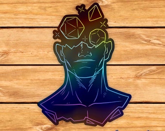 Adesivo testa olografica nel gioco DnD / decalcomania Polydice / regalo DM / d20 / dungeons and dragons