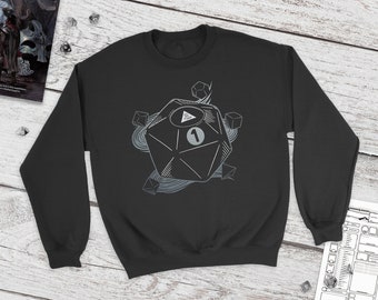 Moletom da bola da mágica uma | natural | bola oito d20 | presentes dnd | suéter dnd