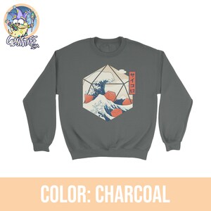 Tärningsvågens tröja | Dungeons and Dragons | tärningsset dnd | dnd | dnd-tröja Charcoal