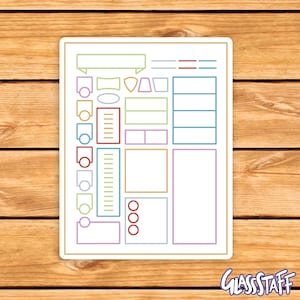 Character Sheet DnD Sticker | Dnd gift | gift for DM&#39;s | Dungeons & Dragons