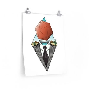Where’s your head at d20 Poster | dnd art illustration | dungeon master | dnd gifts | dnd wall art