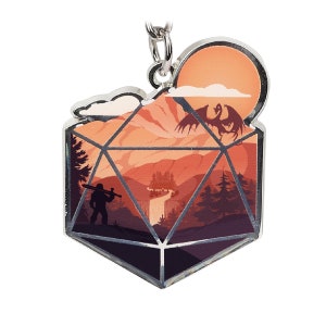 The d20 Hero Keychain | DM gift | Gift for gamers | DnD gift | Dice | Dungeons & Dragons