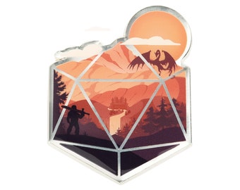 Der d20 Held Pin | DM-Geschenk | Geschenk für Gamer | DnD Geschenk | Würfel | Verliese und Drachen