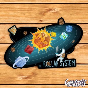 Rollar System D&D Aufkleber | ttrpg sticker | D&D Geschenk | GR. | Dungeons & Dragons | Würfel | Natur 20