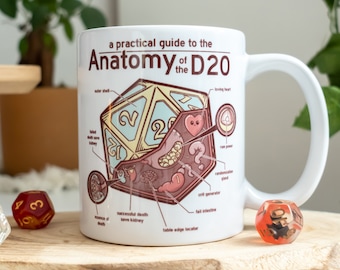 Anatomía de la taza d20 / dnd / mazmorras y dragones / d20 / copa dnd