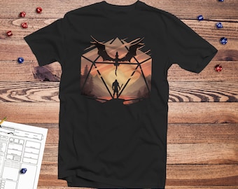 The Staredown d20 Shirt | epic dragon | dnd | dragons | d20 | dnd tshirt