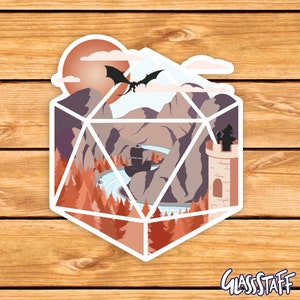 The Arrival d20 Sticker | Dungeon Master gift | dm | d20 | dnd stickers