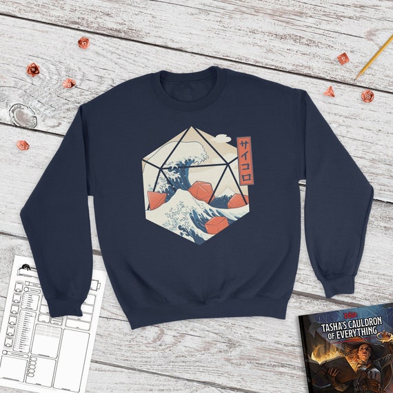 Great Wave of Dice Sweatshirt | dungeons and dragons | dice set dnd | dnd | dnd sweater