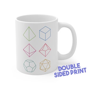 Minimal dnd Mug | Dnd gift | GM | Dungeons & Dragons | Dice | DM gift