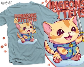 Dungeons & Kittens Shirt | cute | dungeons and dragons | cat lover | dnd tshirt