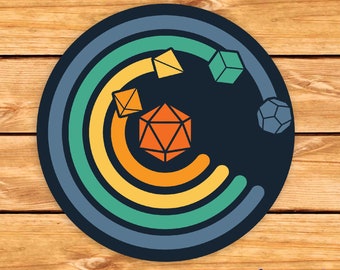 Circle of Dice Sticker | minimalistic dice | colorful | dungeons and dragons | dnd stickers