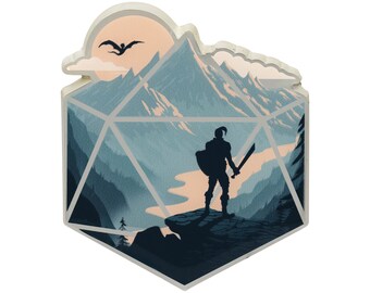 Der d20 Champion Anstecker | DM-Geschenk | Geschenk für Gamer | DnD Geschenk | Würfel | Verliese und Drachen