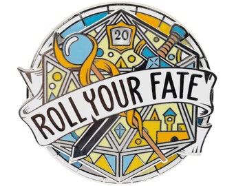 Roll your Fate Spinner Pin | DM gift | Gift for gamers | DnD gift | Dice | Dungeons & Dragons