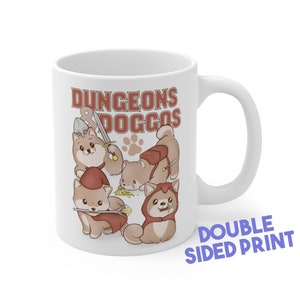 Dungeons and Doggos Tasse | Dnd Geschenk | GM | Dungeons & Drachen | Würfel | DM Geschenk